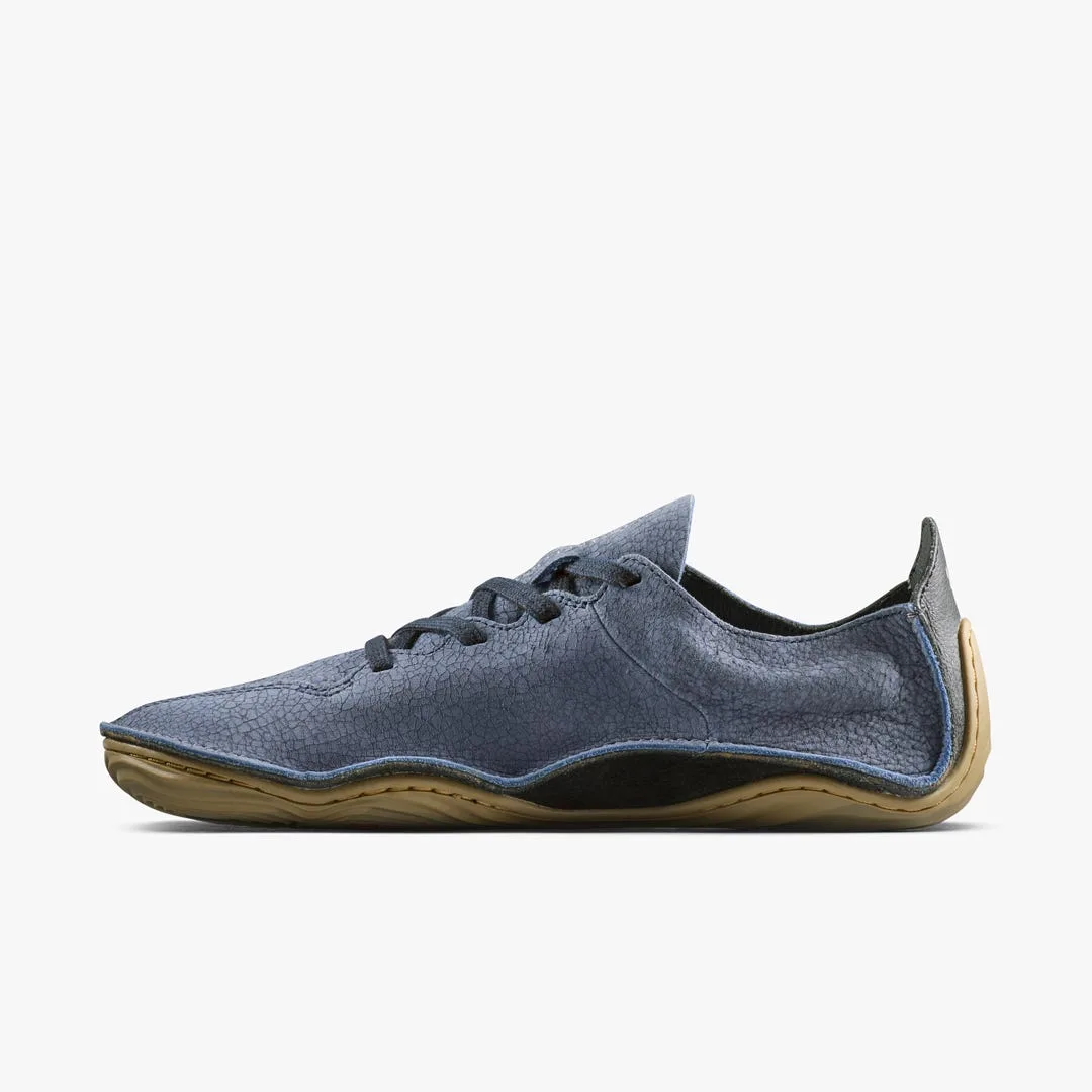 Мокасины Vivobarefoot Sensus II Grounding — женская модель, синяя кожа с фактурой кракелюра, фото 3