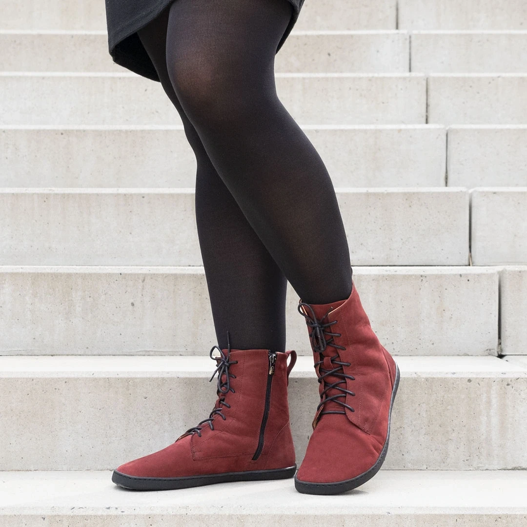 Босоногие ботинки Shapen COZY — бордовый, фото 15