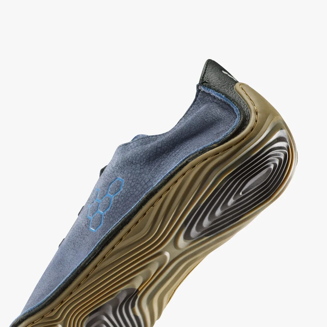 Мокасины Vivobarefoot Sensus II Grounding — женская модель, синяя кожа с фактурой кракелюра, фото 7